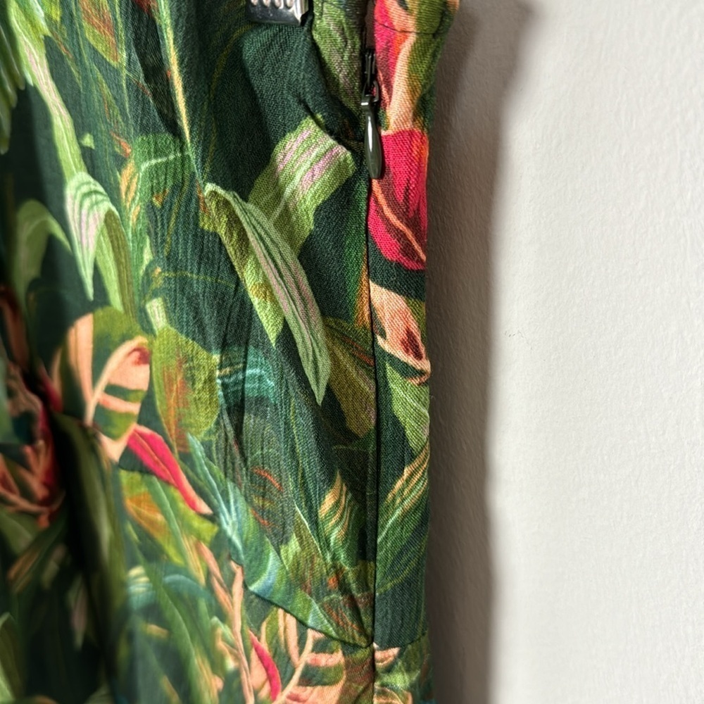 Farm Rio For Anthropologie Foliage Jungle Cutout Cover Up Maxi Dress. Size XL. - Picture 4 of 12